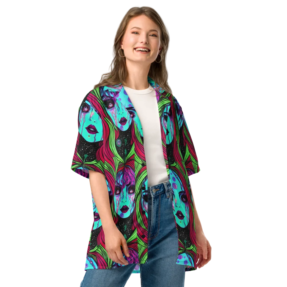 Luminous Nightfall on Button Shirt — Front