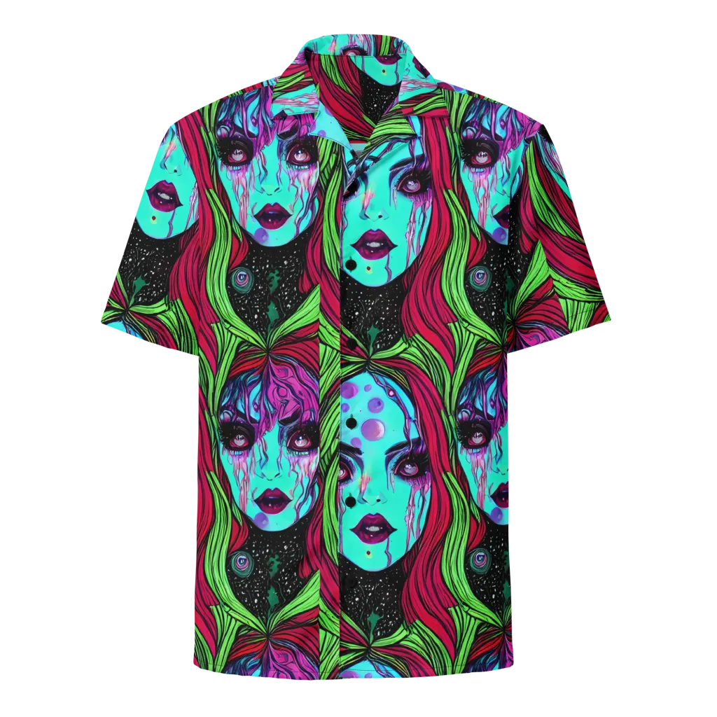 Luminous Nightfall on Button Shirt — Front