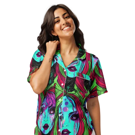 Luminous Nightfall on a Women's Short Sleeve Pajama Top