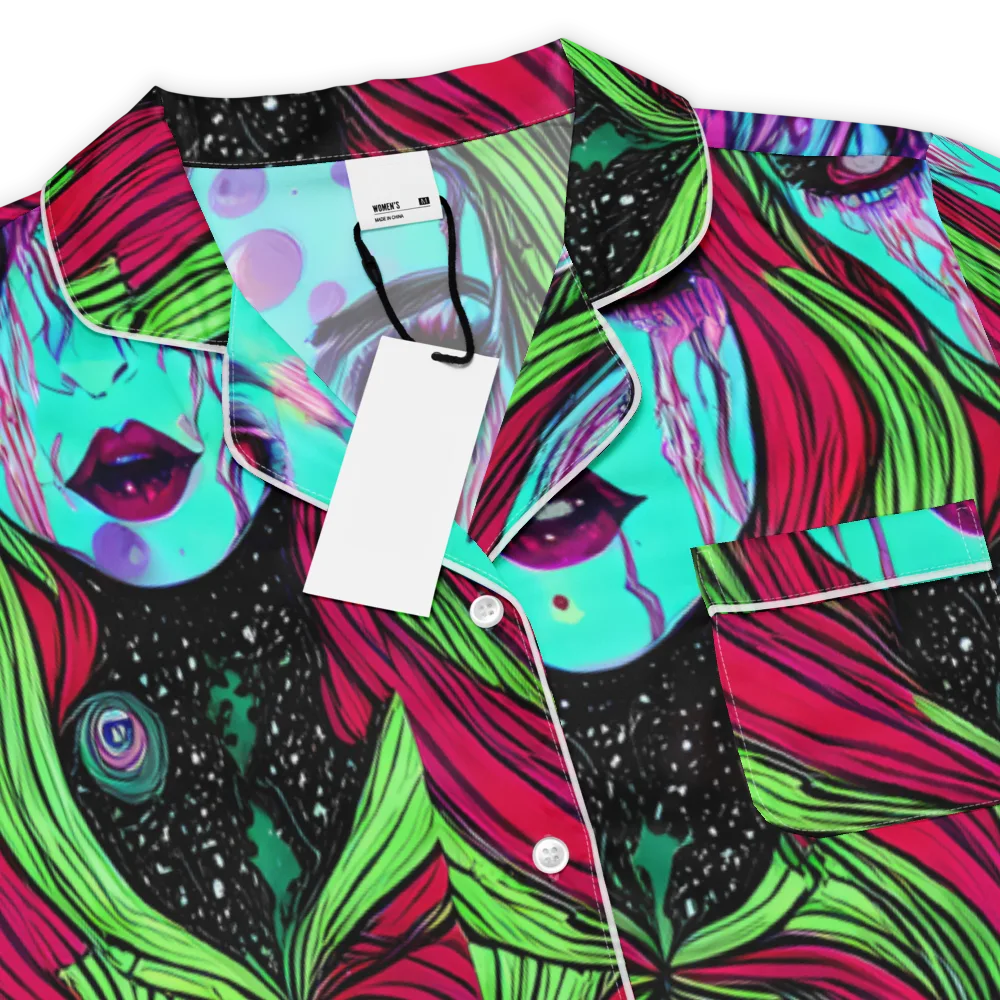 Luminous Nightfall on Women's Short Sleeve Pajama Top — Product details