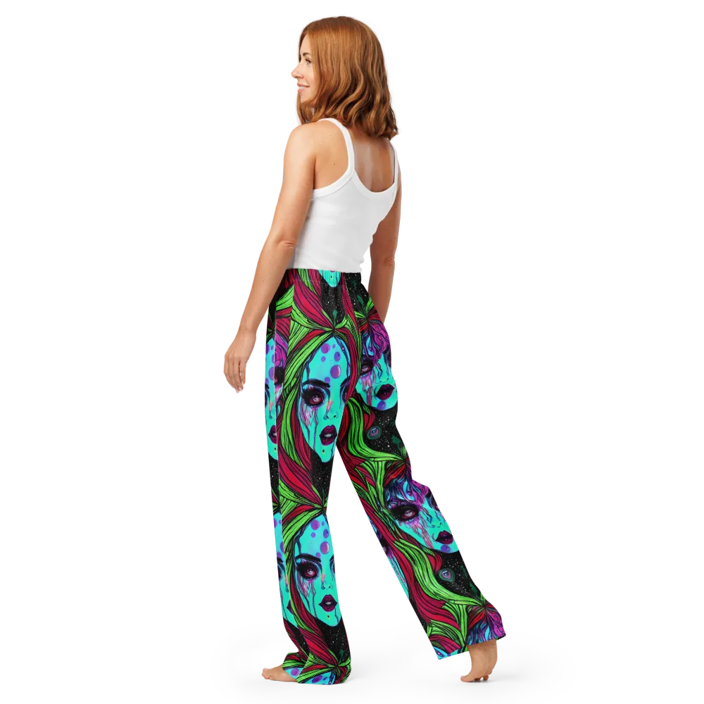 Luminous Nightfall on Women's Pajama Pants — Back