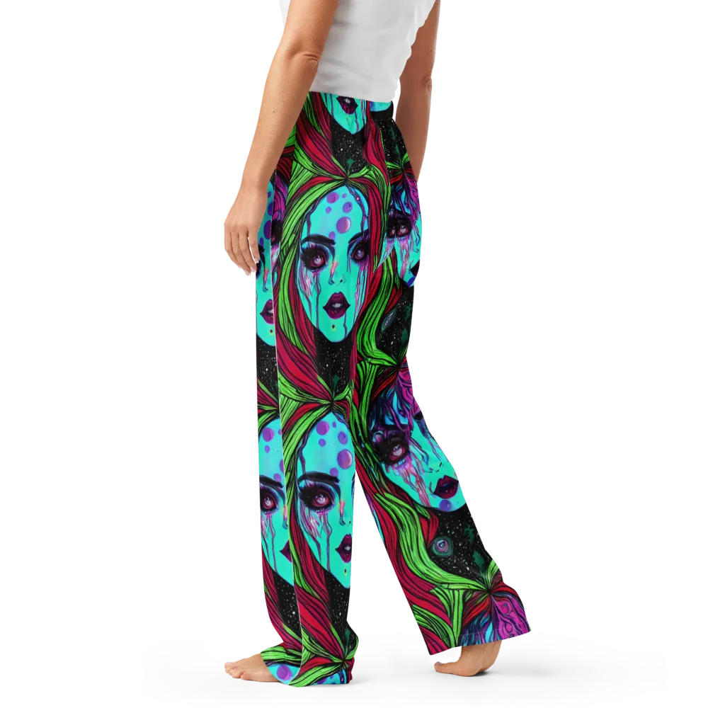 Luminous Nightfall on Women's Pajama Pants — Left