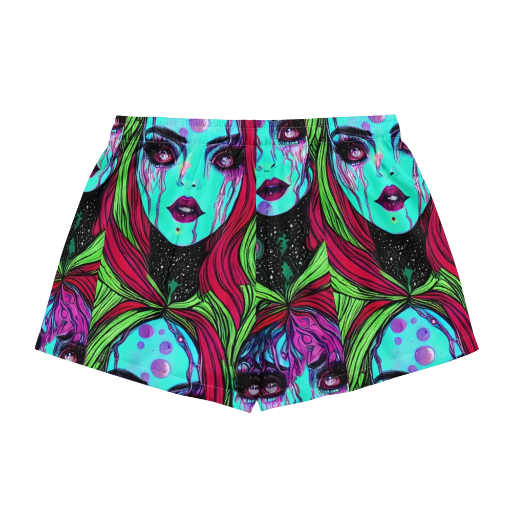 Luminous Nightfall on Women's Pajama Shorts — Back