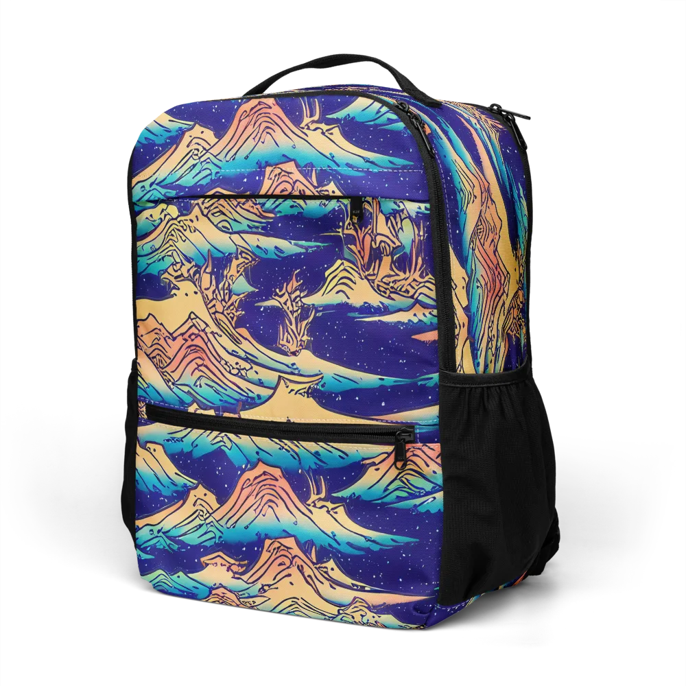 Mystical Mountain Mirage on Utility Backpack — Left Front