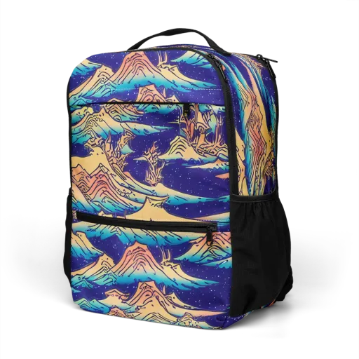 Mystical Mountain Mirage on a Utility Backpack