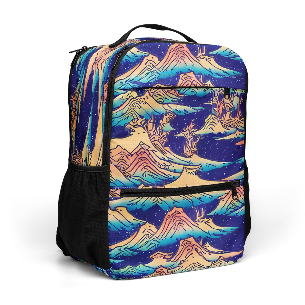Mystical Mountain Mirage on Utility Backpack — Right Front