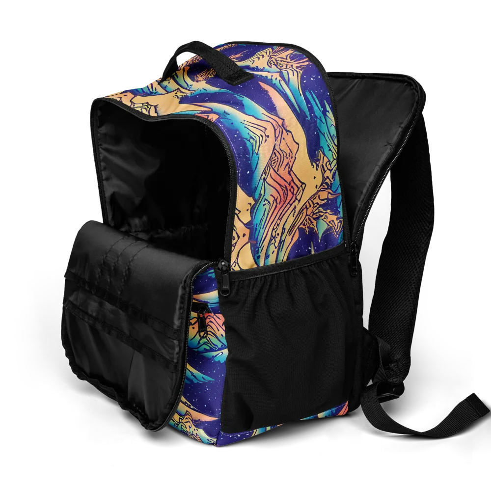 Mystical Mountain Mirage on Utility Backpack — Product details 2