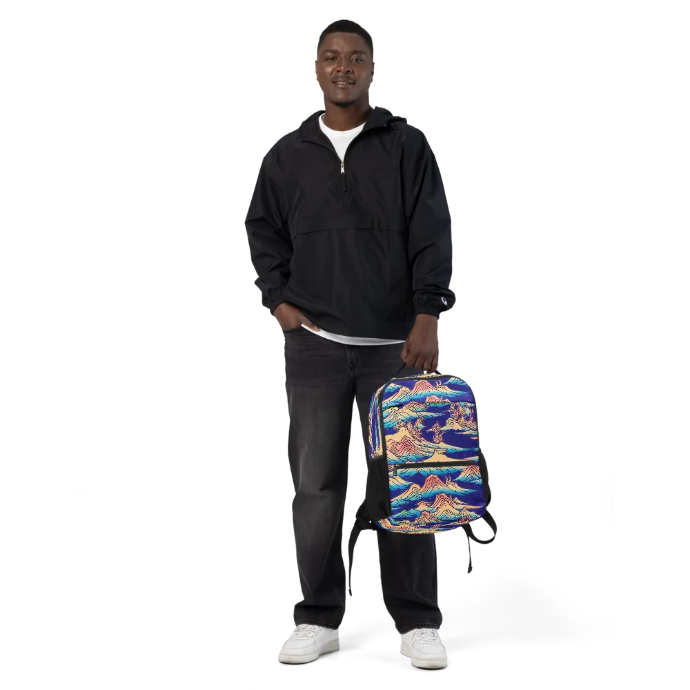 Mystical Mountain Mirage on Utility Backpack — Front