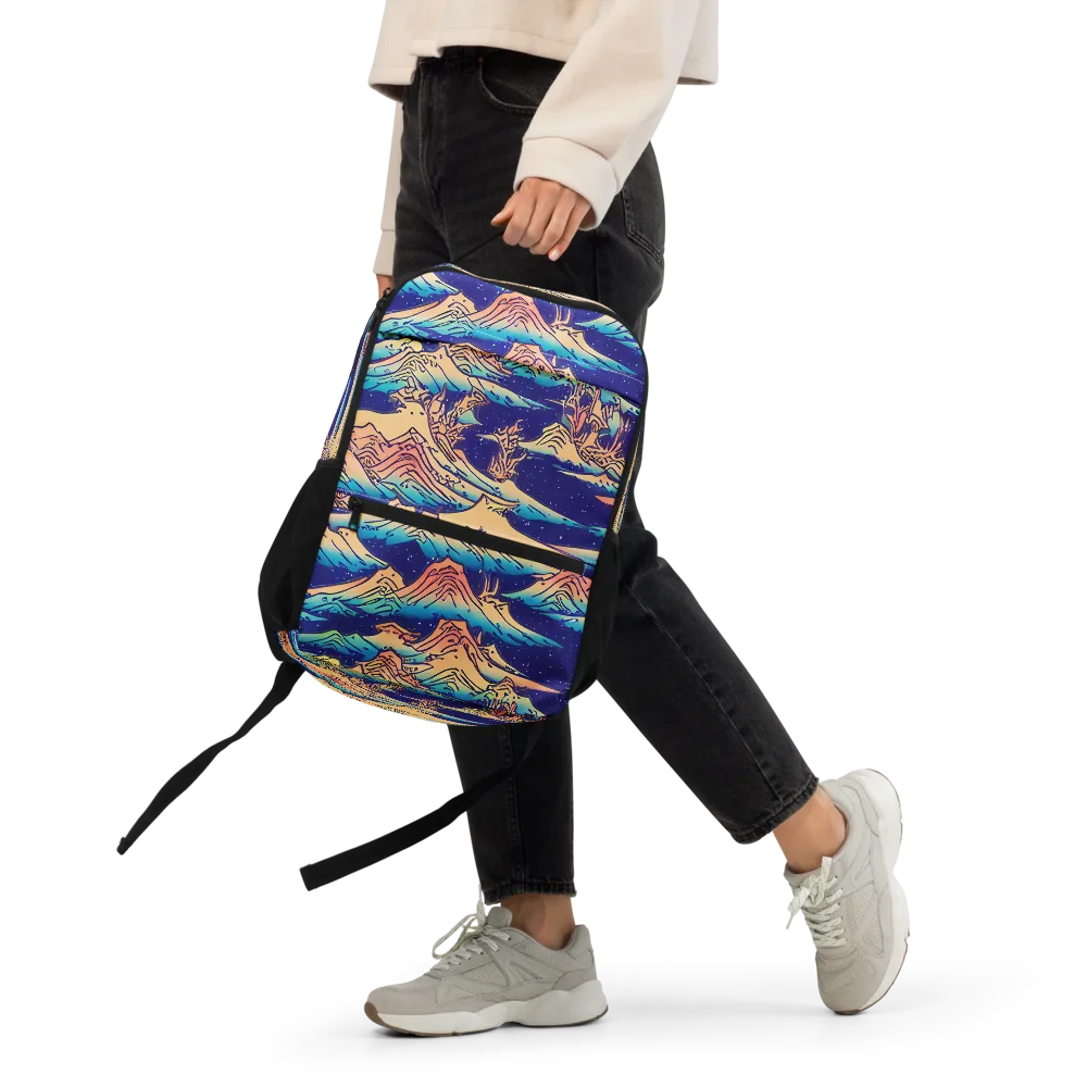 Mystical Mountain Mirage on Utility Backpack — Front