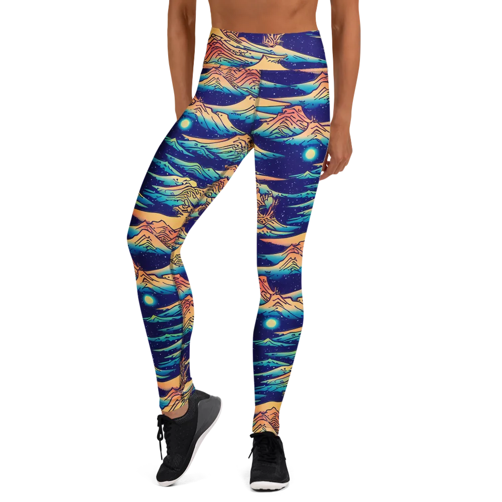 Mystical Mountain Mirage on Yoga Leggings — Front