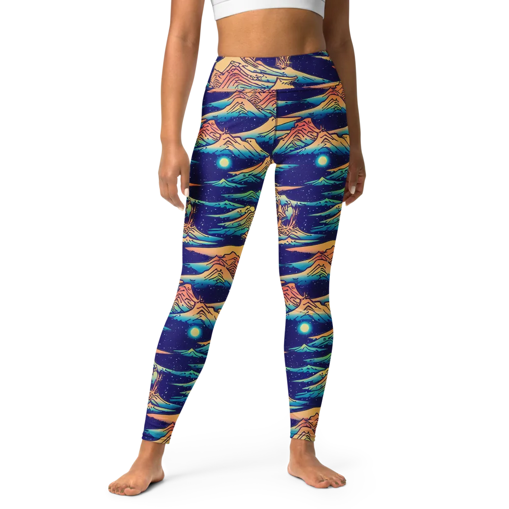 Mystical Mountain Mirage on Yoga Leggings — Front