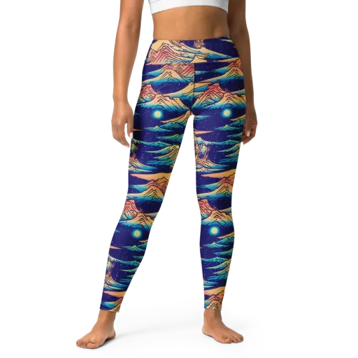 Mystical Mountain Mirage on a Yoga Leggings
