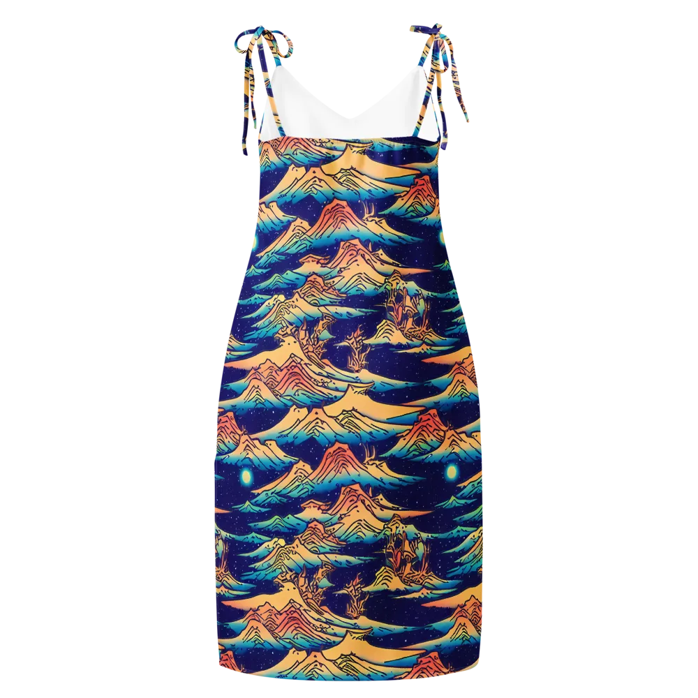 Mystical Mountain Mirage on Slip Dress — Back