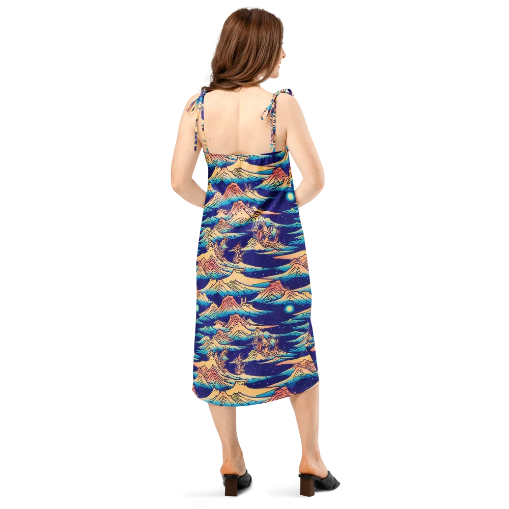 Mystical Mountain Mirage on Slip Dress — Back