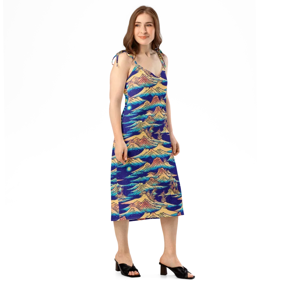 Mystical Mountain Mirage on Slip Dress — Right Front