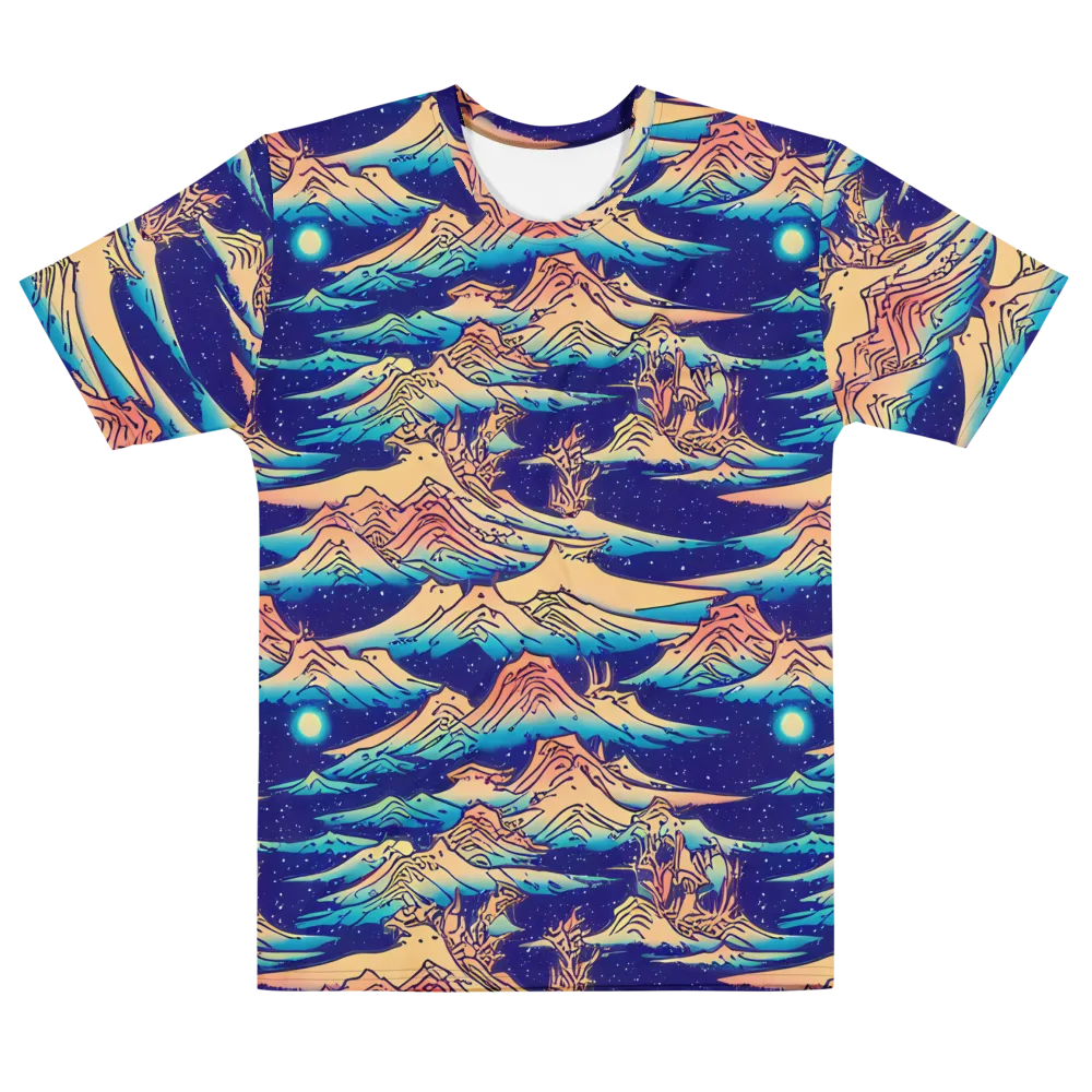 Mystical Mountain Mirage on Men's Cotton Crew Neck T-Shirt — Front
