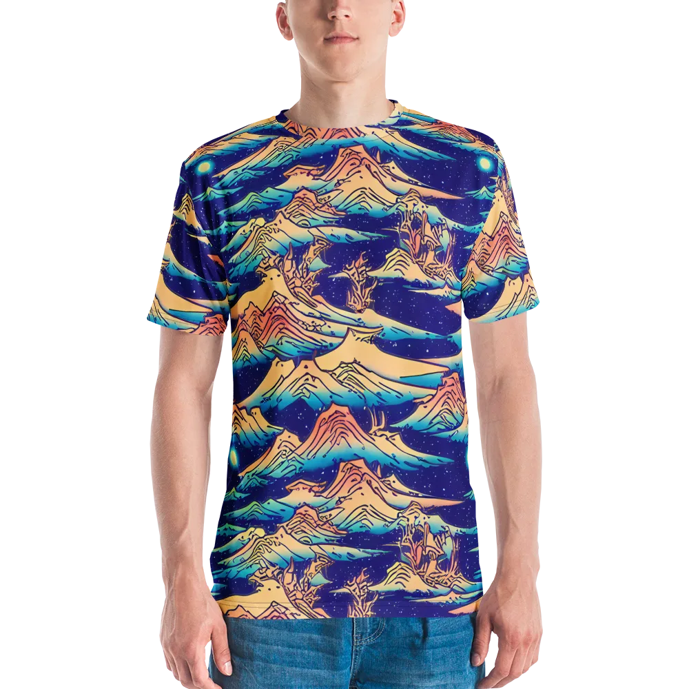 Mystical Mountain Mirage on Men's Crew Neck T-Shirt — Front