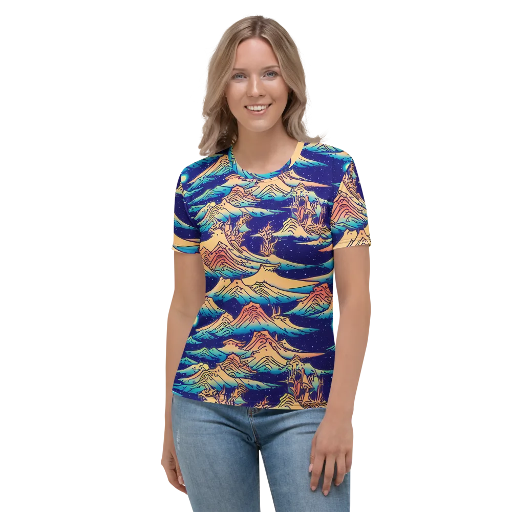 Mystical Mountain Mirage on Women's Crew Neck T-Shirt — Front