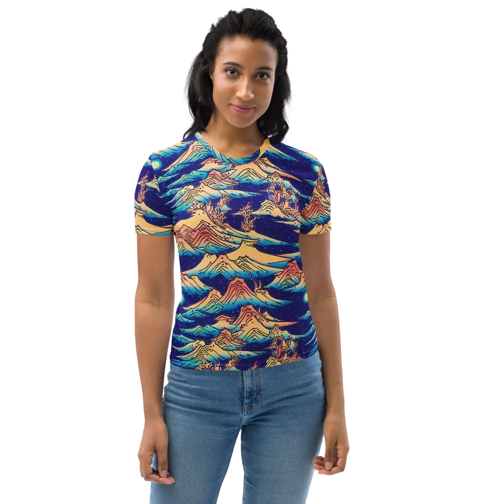 Mystical Mountain Mirage on Women's Crew Neck T-Shirt — Front