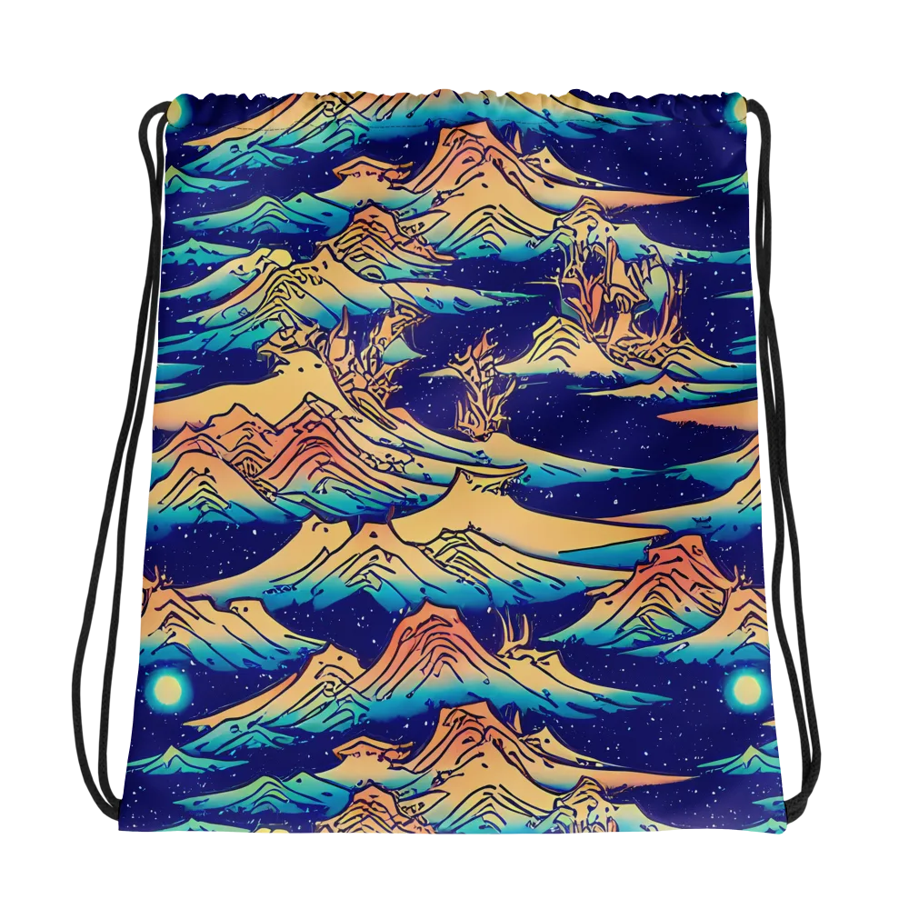 Mystical Mountain Mirage on Drawstring Bag — Photo