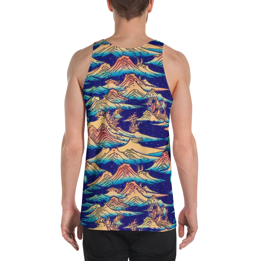 Mystical Mountain Mirage on Men's Tank Top — Back