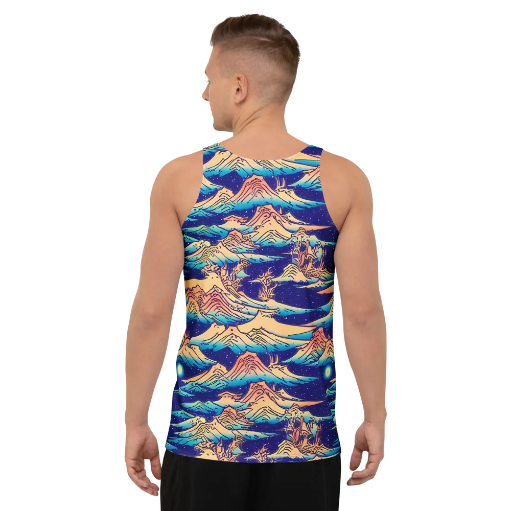 Mystical Mountain Mirage on Men's Tank Top — Back