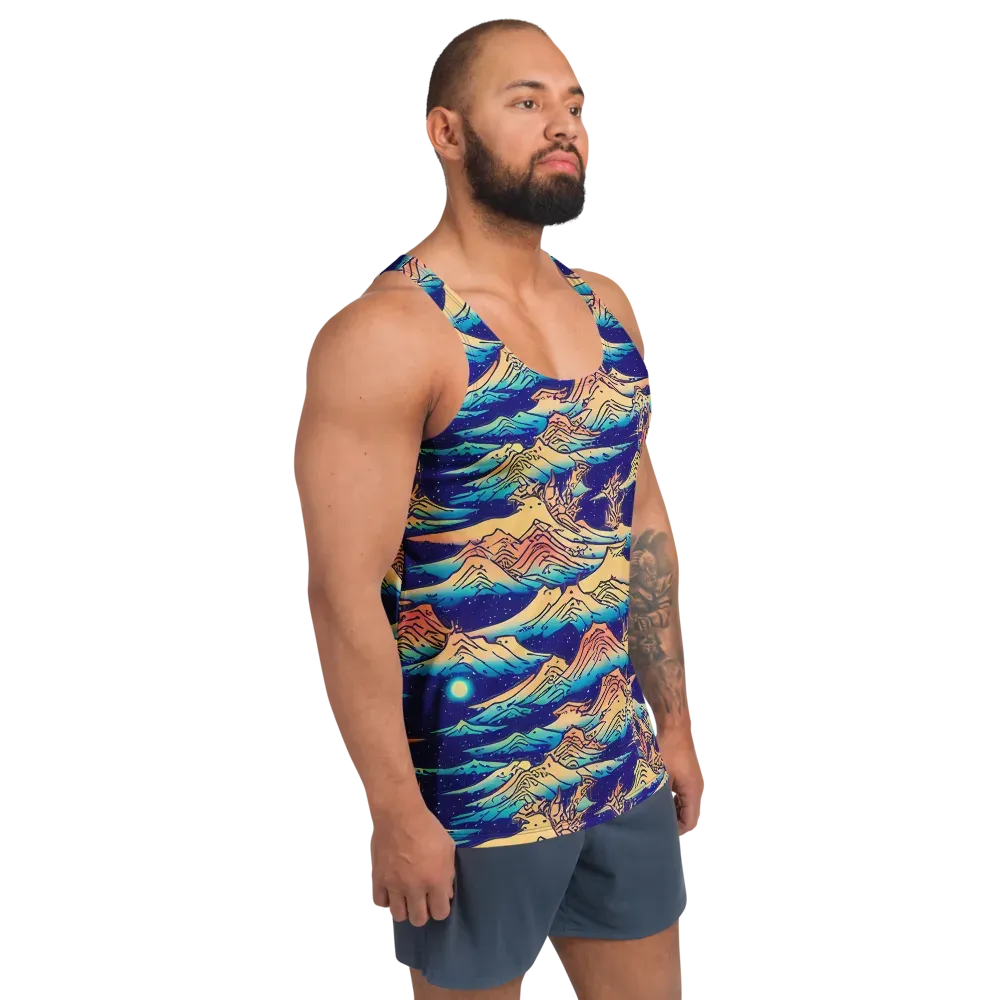 Mystical Mountain Mirage on Men's Tank Top — Right Front