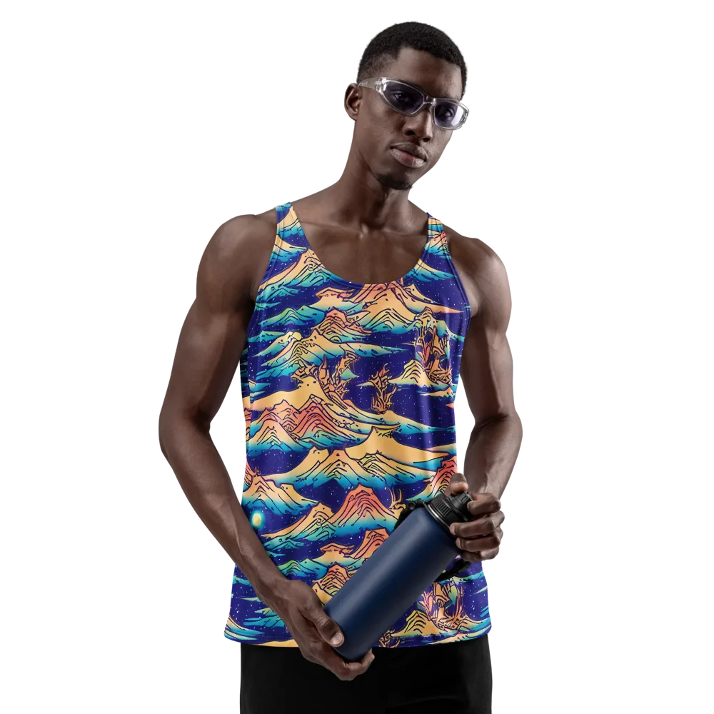 Mystical Mountain Mirage on Men's Tank Top — Front