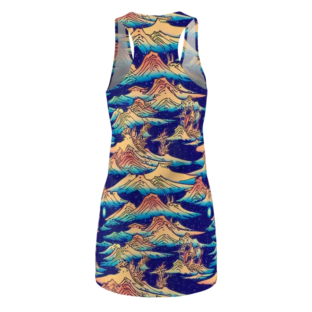 Mystical Mountain Mirage on Racerback Dress — Back