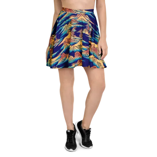 Mystical Mountain Mirage on a Skater Skirt
