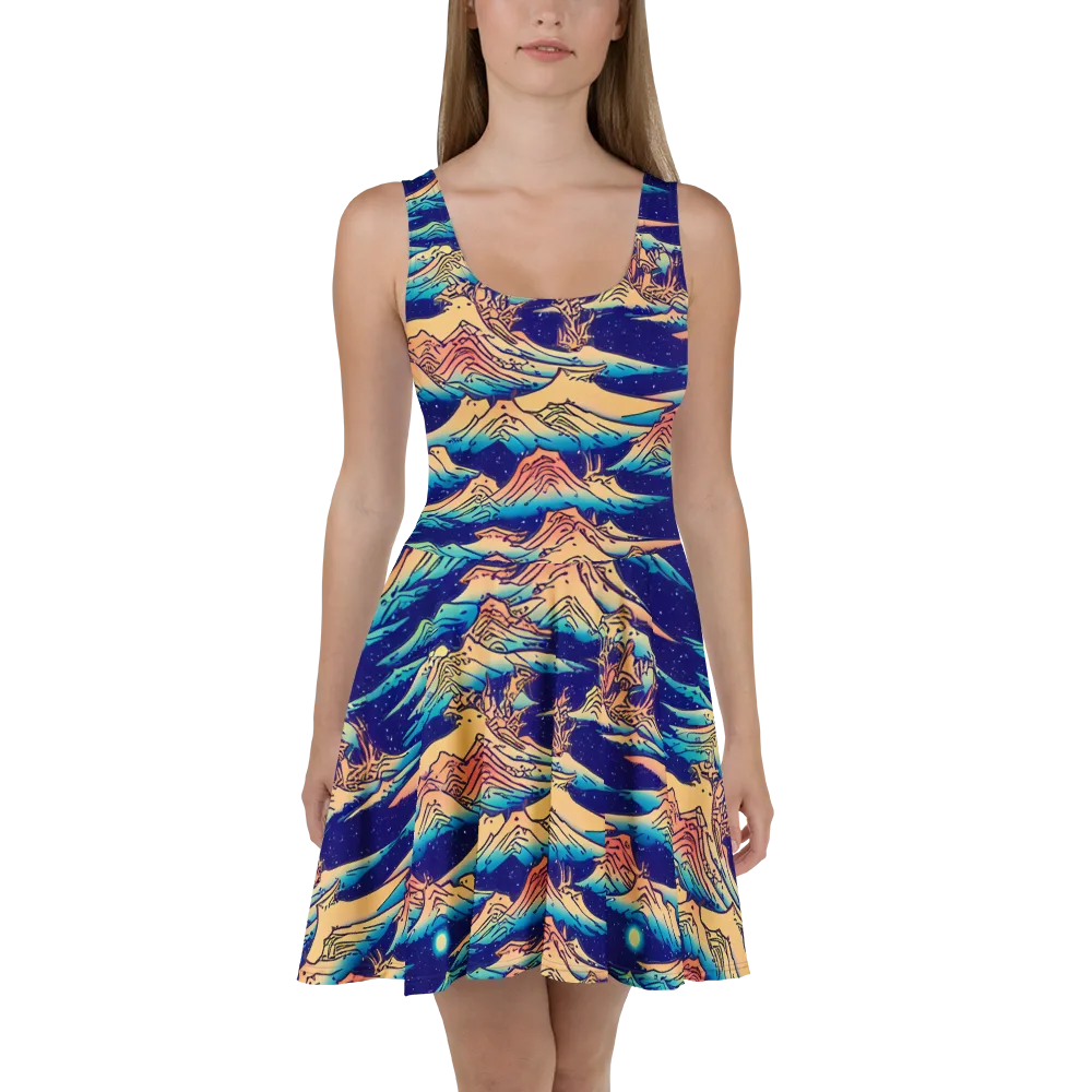 Mystical Mountain Mirage on Skater Dress — Front
