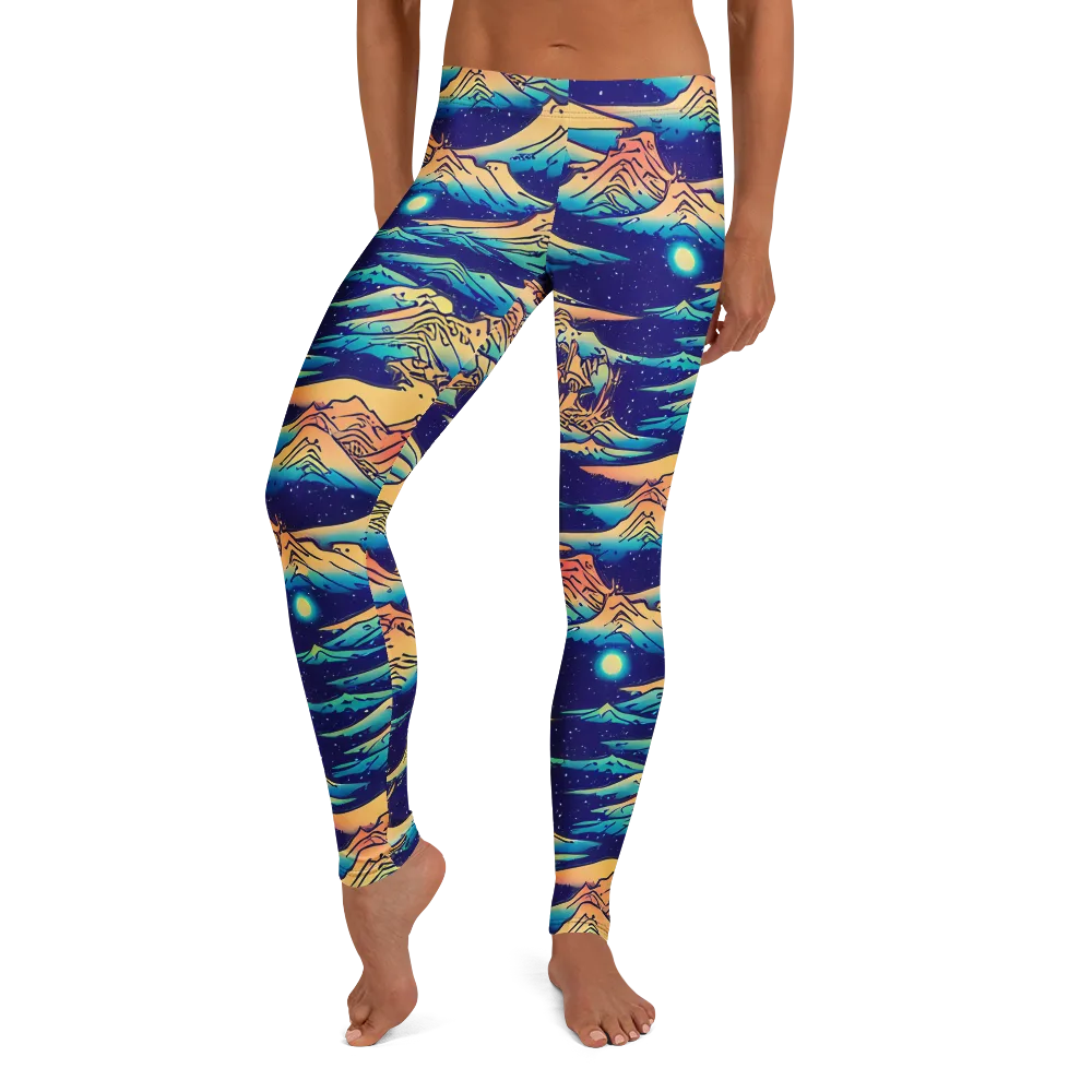 Mystical Mountain Mirage on Leggings — Front