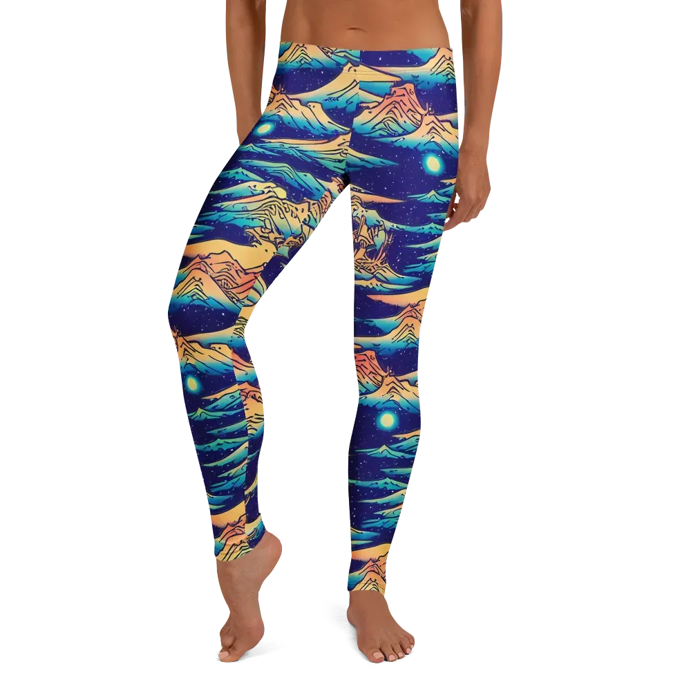 Mystical Mountain Mirage on Leggings — Front