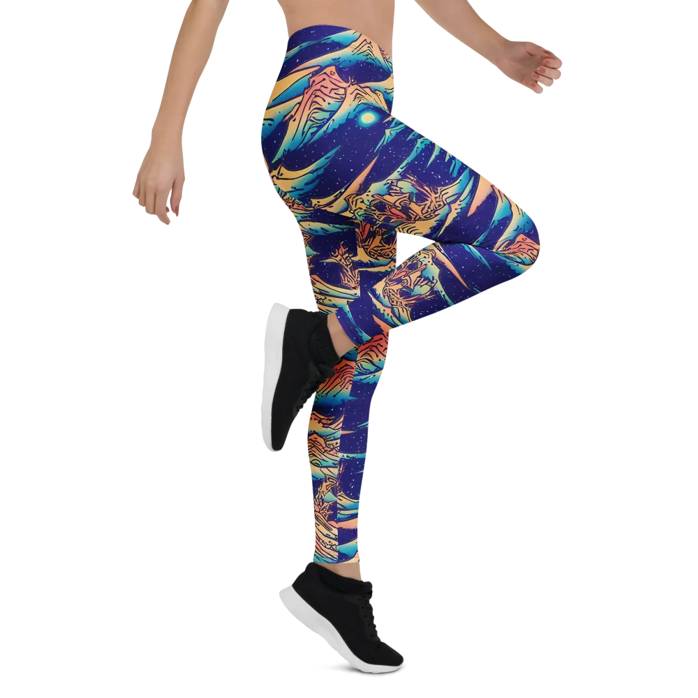 Mystical Mountain Mirage on Leggings — Right