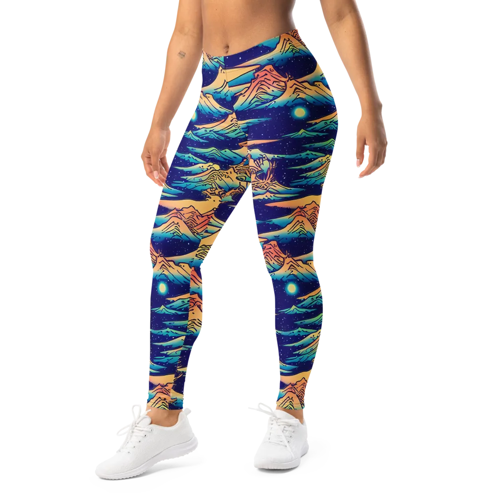 Mystical Mountain Mirage on Leggings — Left Front