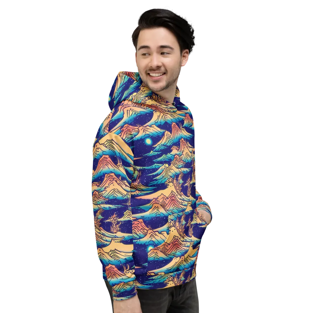 Mystical Mountain Mirage on Hoodie — Right