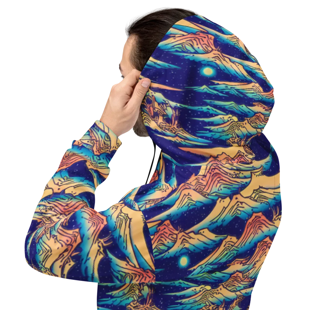 Mystical Mountain Mirage on Hoodie — Back