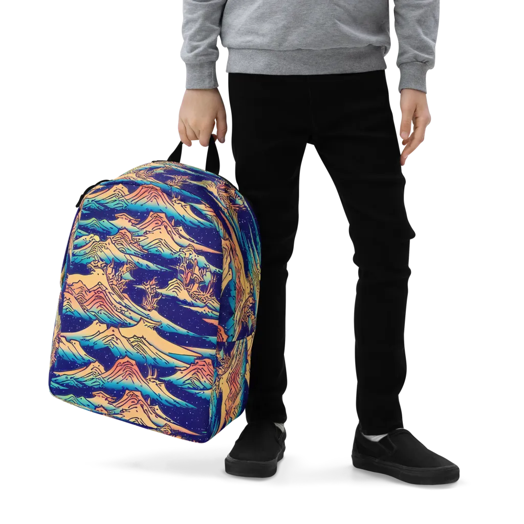 Mystical Mountain Mirage on Minimalist Backpack — Zoomed-in