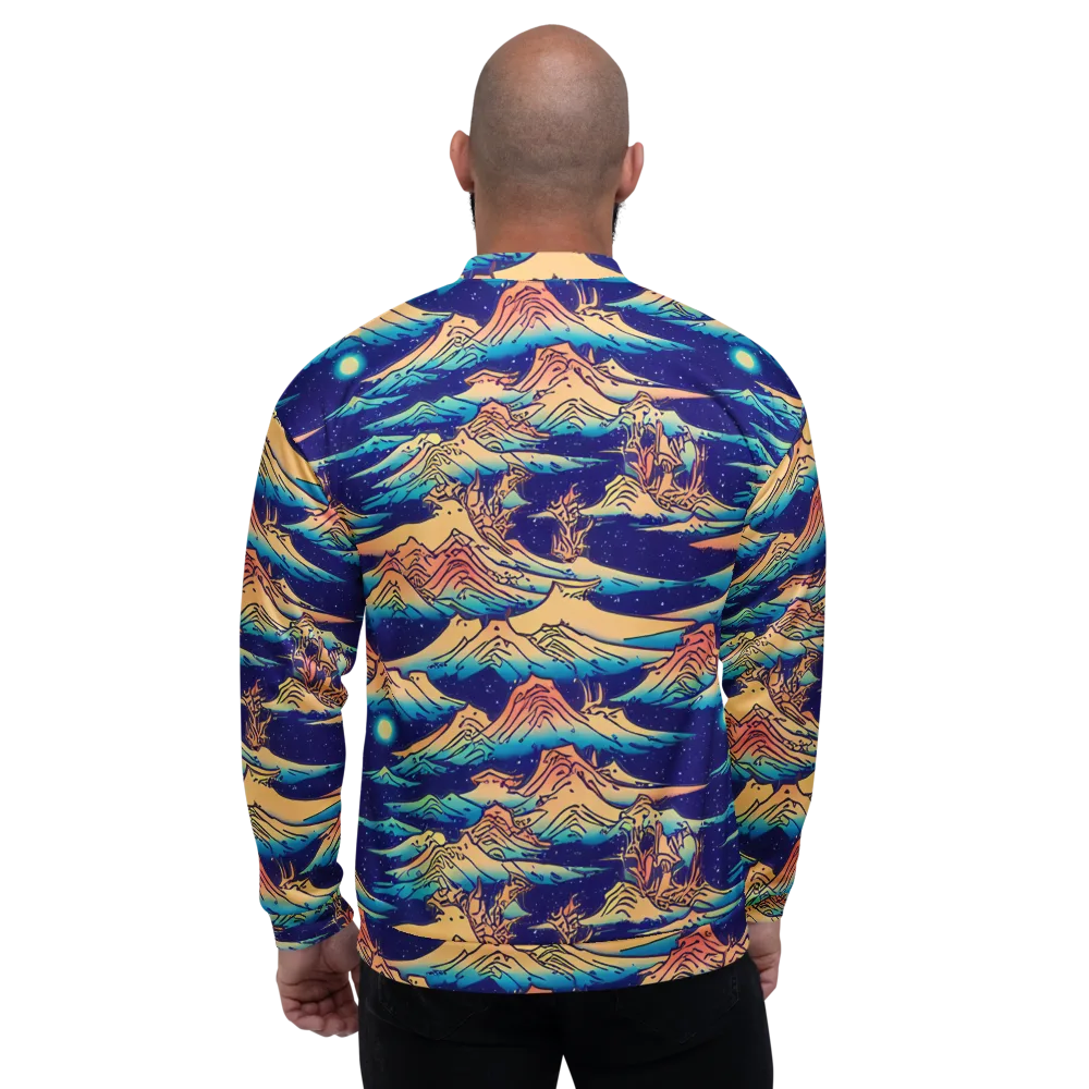 Mystical Mountain Mirage on Bomber Jacket — Back