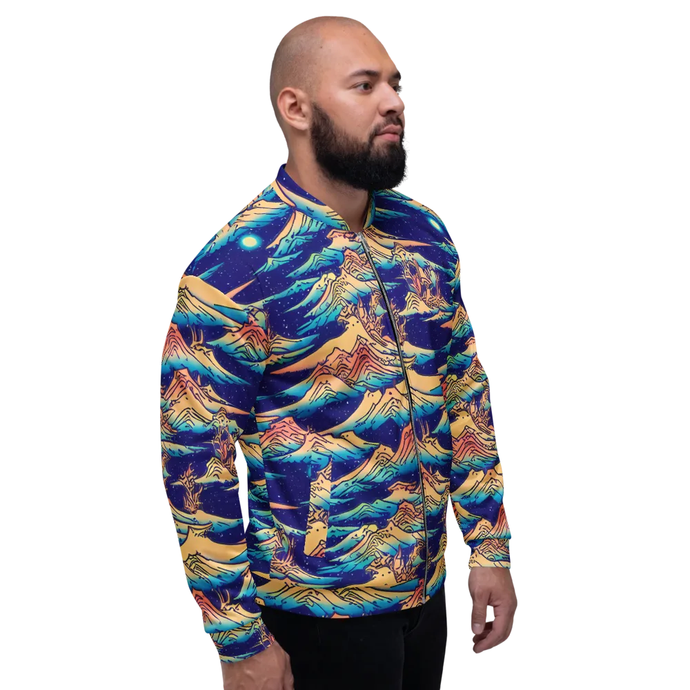 Mystical Mountain Mirage on Bomber Jacket — Right