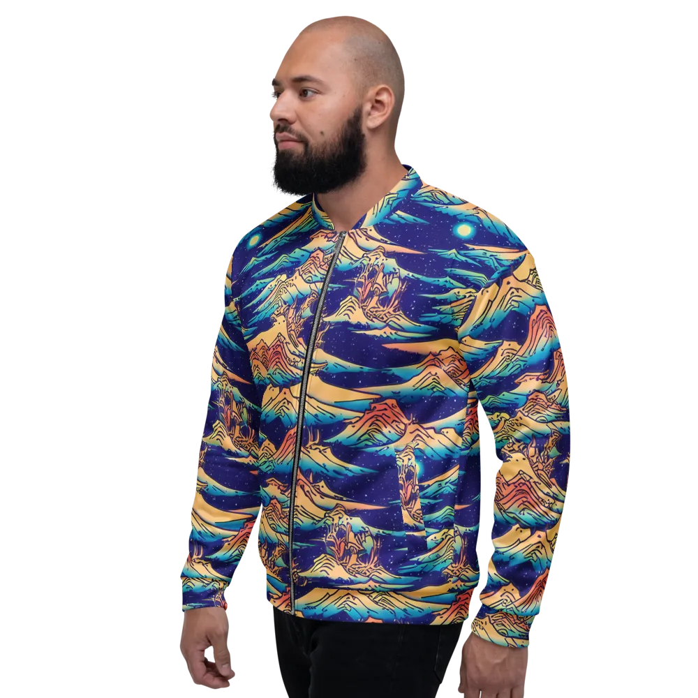 Mystical Mountain Mirage on Bomber Jacket — Left