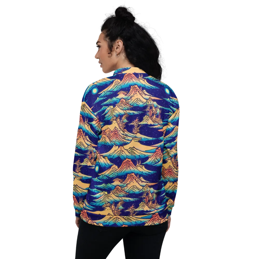 Mystical Mountain Mirage on Bomber Jacket — Back
