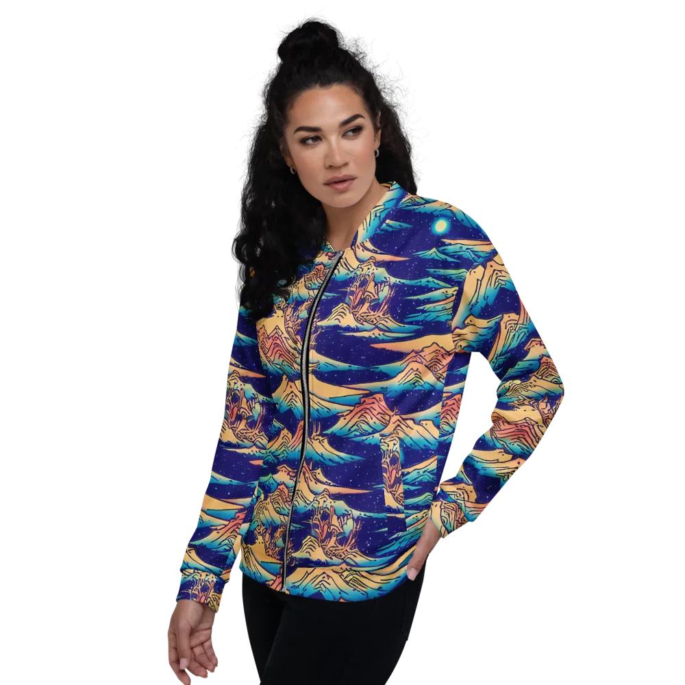 Mystical Mountain Mirage on Bomber Jacket — Left