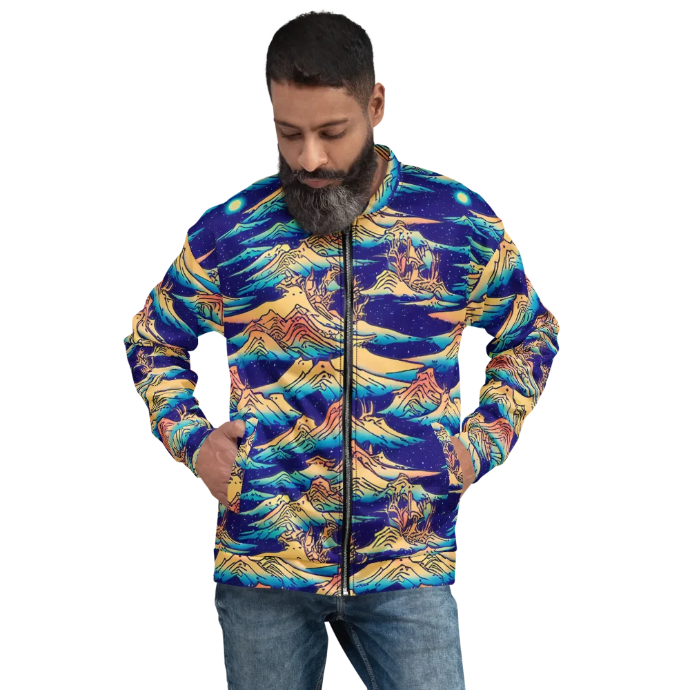 Mystical Mountain Mirage on Bomber Jacket — Front