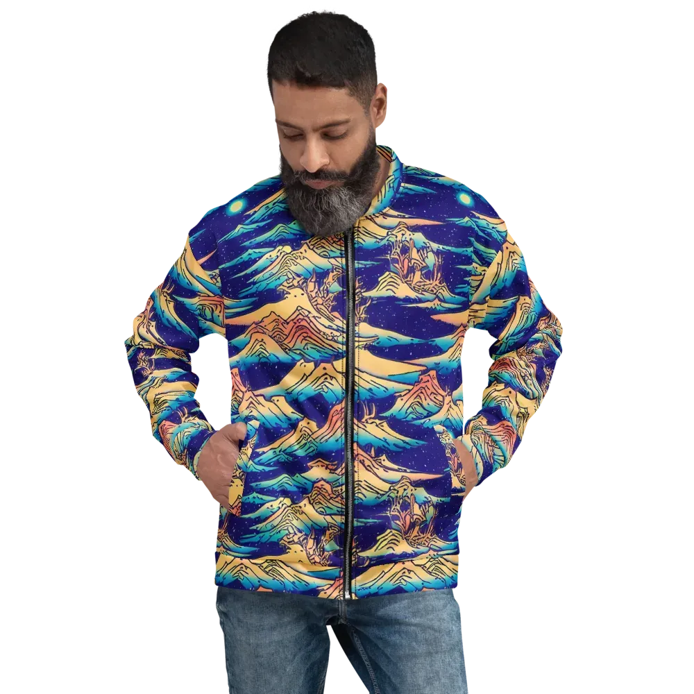 Mystical Mountain Mirage on Bomber Jacket — Front