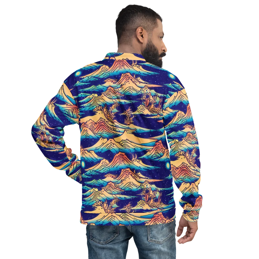 Mystical Mountain Mirage on Bomber Jacket — Back