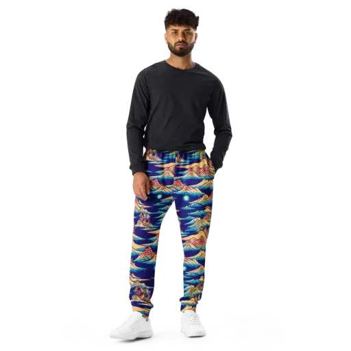 Mystical Mountain Mirage on a Men's Joggers