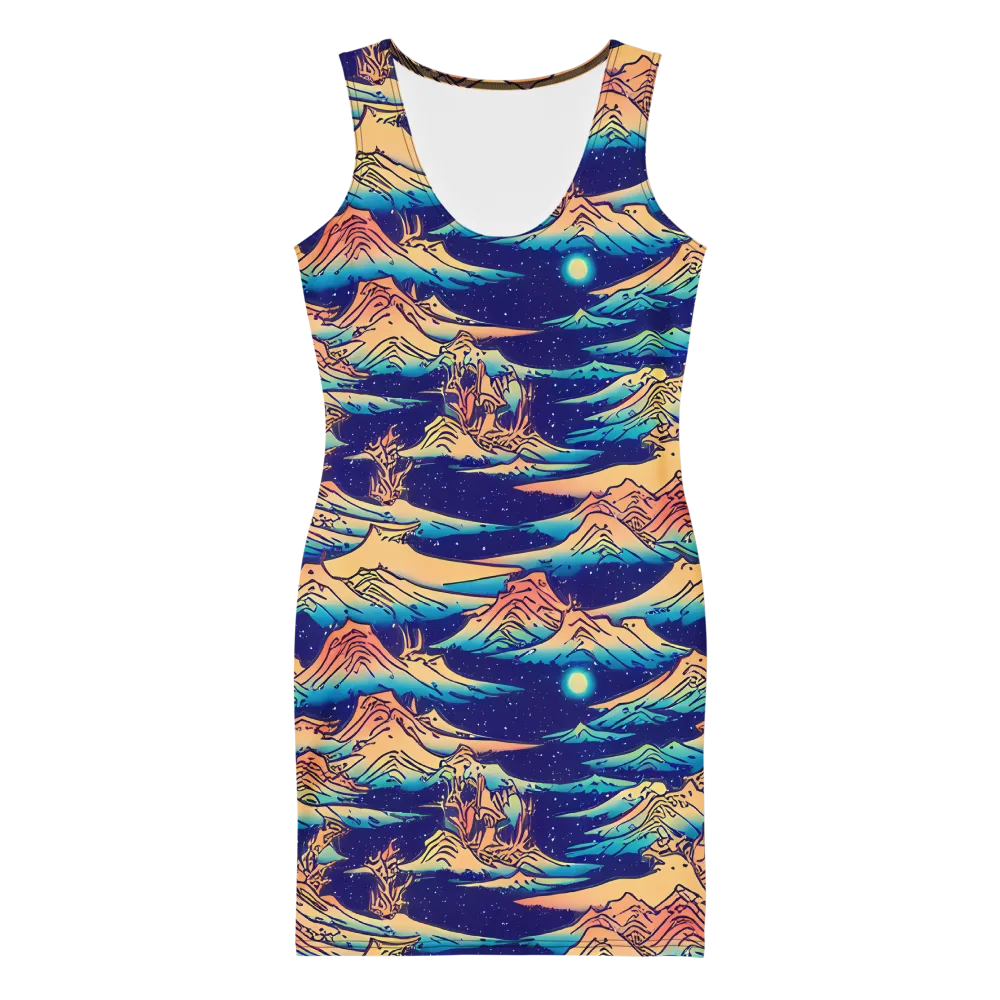 Mystical Mountain Mirage on Bodycon Dress — Front