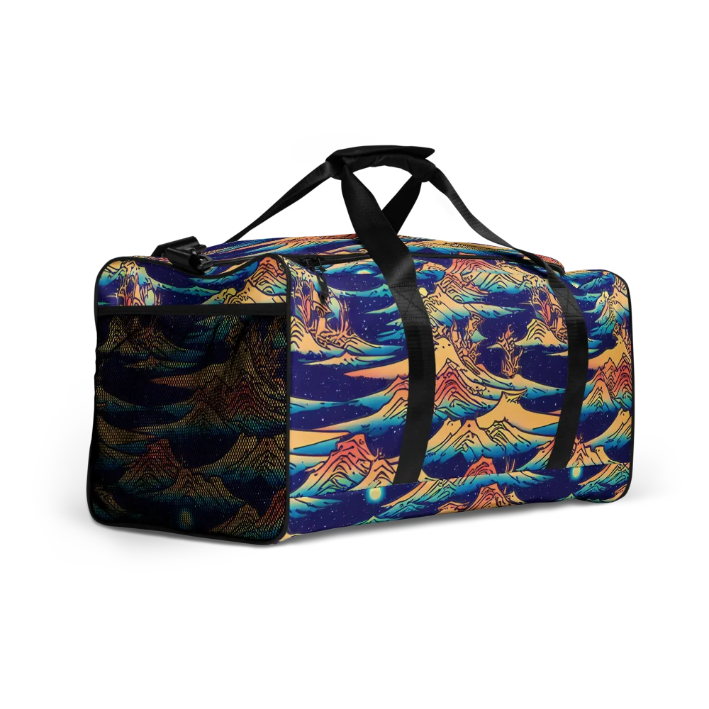 Mystical Mountain Mirage on Duffle Bag — Right Front