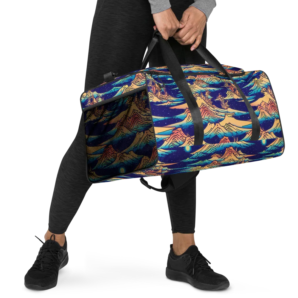 Mystical Mountain Mirage on Duffle Bag — Right Front